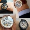KINYUED Automatic Wristwatch Military Mechanical Torbillion Mens Gold Watches - Image 5