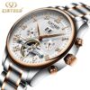 KINYUED Automatic 42mm Mens Watches Tourbillon Gold Skeleton Men Watch - Image 2