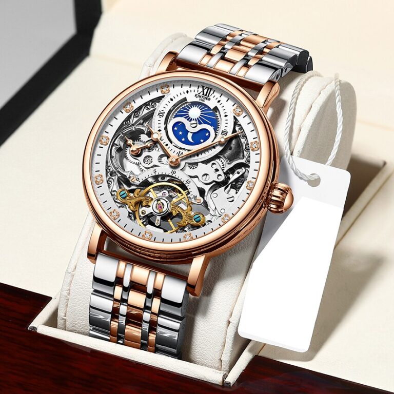 KINYUED Business Tourbillon Mechanical Watches Automatic Watch Men