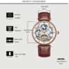 KINYUED Business Tourbillon Mechanical Watches Automatic Watch Men Luxury Moon Phase Wristwatch Full Steel - Image 6