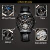 KINYUED Classic Mens Watches Automatic Mechanical Watch - Image 4