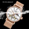 KINYUED Luxury Men's Mechanical Watches Automatic Tourbillon Wristwatch Moon Phase Watch - Image 2