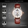 KINYUED Mechanical Watches Mens Tourbillon Automatic Moon Phase Watch - Image 2