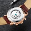 KINYUED Men Watch Automatic Moon Phase Calendar Tourbillon Mens Skeleton Mechanical Watches - Image 5