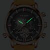 KINYUED Mens Top Brand Mechanical Watches Luxury Perpetual Tourbillon Automatic Watch - Image 5