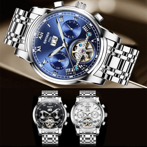 KINYUED Mens Watches Top Brand Luxury Automatic Mechanical Watch - Image 2