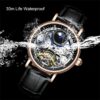 KINYUED Moon Phase Automatic Tourbillon Watch Men Waterproof Royal Mechanical Wrist Watches - Image 6
