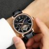 KINYUED Moon Phase Watch Men Mechanical Automatic Wristwatches Mens Self-Wind Tourbillon Watches - Image 4