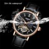 KINYUED Moon Phase Watch Men Mechanical Automatic Wristwatches Mens Self-Wind Tourbillon Watches - Image 6