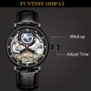 KINYUED Multiple Time Zone Mens Watches Automatic Mechanical Watch - Image 5