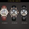 KINYUED Automatic Watch with Moon Phase Luxury Steampunk Men Mechanical Watches - Image 6
