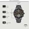 KINYUED Skeleton Automatic Watch Men Waterproof Flying Tourbillon Mechanical Watches - Image 2