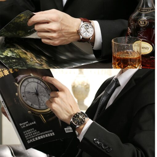 KINYUED Skeleton Automatic Watch Men Waterproof Top Brand Mens Mechanical Watches - Image 5
