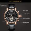 KINYUED Top Brand Luxury Mens Watches Tourbillon Skeleton Watch - Image 6