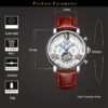 KINYUED Top Brand Skeleton Watch Automatic Men Mechanical Tourbillon Watches - Image 3