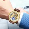 KINYUED Tourbillon Watches Mechanical Automatic Watch Men Sports Clock Self Winding Wristwatch - Image 5