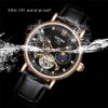 KINYUED Watch Skeleton Dial Dual Moon Phase Mechanical Watches - Image 6