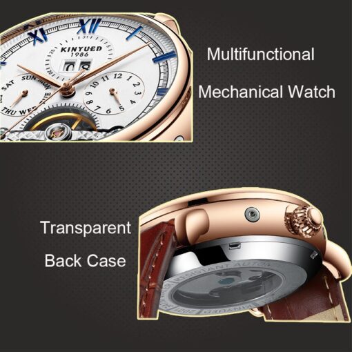KINYUED Watch Tourbillon Multi-function Automatic Men's Mechanical Wristwatch Men Watches - Image 3