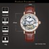 KINYUED Watch Automatic Mens Mechanical Watches Moon Phase Multiple Time Zone Men Wristwatches - Image 2